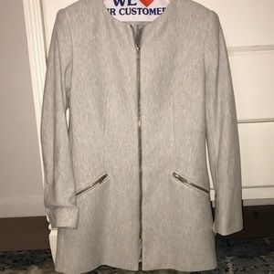 Zara Zippered Grey Coat